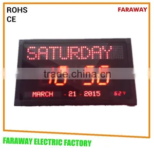 Black Plastic Led Digital Clock With Calendar and Week thumbnail-2