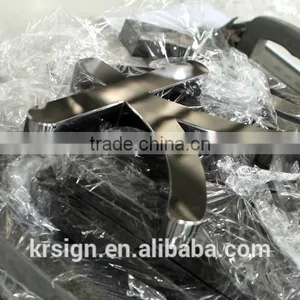 Stainless Steel Metal Signage Ued in Shopfront Door Number Commercial Advertising Logo thumbnail-4