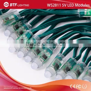 Green Wire 12mm WS2811 Pixel Led Module, 5V IP68 Waterproof thumbnail-1