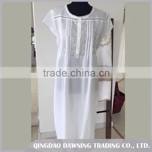 High Quality Embroidred Women's Sleepwear Night Dress Nightgown thumbnail-1