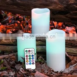 Melted Top Edge Candle, Flameless Led Candle,set 3 With Remote Control thumbnail-1