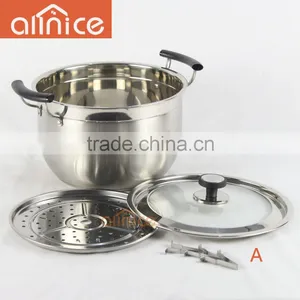Stainless Steel Kitchen Steamer and Soup Pot With The Character Designs Handle Easily Picked up thumbnail-3