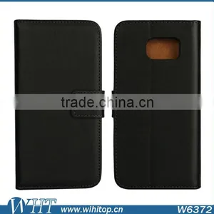 Genuine Leather Booklet Case for Samsung Galaxy S6 With Stand Card Holder thumbnail-1