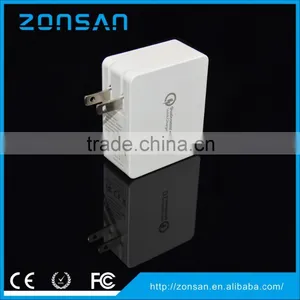RoHS FCC Qualcomm Approved 4 Port QC3.0 Quick Usb Charger With US Plug,ODM/OEM Quick Deliver Power Sockets Quality Choice thumbnail-3