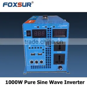 1000W Pure Sine Wave Solar Inverter With PWM Solar Controller 48V dc to 110V AC With Digital Display Metal Case thumbnail-2