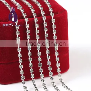 Ss22 Gold Single Row Rhinestone Cup Chain for Garment Decoration Bags Nail Art Quality Choice thumbnail-2
