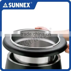SUNNEX Hot Sale Classic Black Polypropylene Body Aluminum Water Jacket Buffet Service 10Ltr. Electric Soup Kettle thumbnail-5