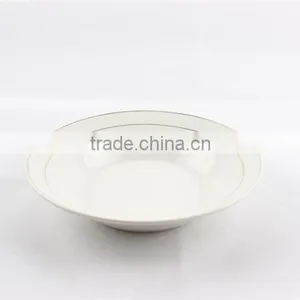 Hotel Super White Ceramic Glazed Polished Porcelain Plates Wholesale thumbnail-2