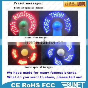 Promotional Portable LED Lighting Flashing Message Fan thumbnail-3
