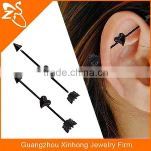 Fake Industrial Piercing Jewelry Industrial Arrow Earrings thumbnail-1