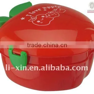 Plastic Cartoons Lunch Box (doule Layer) New Item (apple Shaped) thumbnail-1