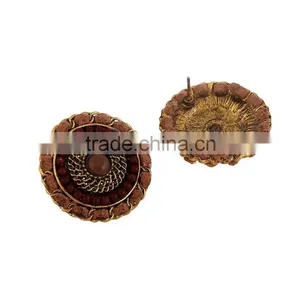 Wholesale Popular Korean Style Sunflower Annuus Totem Custom Earrings thumbnail-2