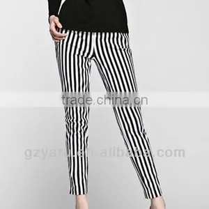 Fashionable Stripe Pencil Woman Trousers thumbnail-1