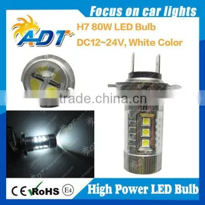 H7 80W LED Driving Light, Super Bright Car Head Light Lamp Bulb thumbnail-1