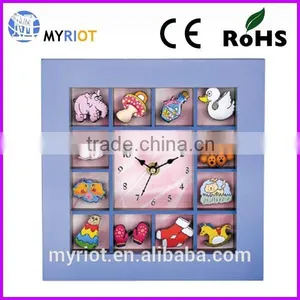 Plastic Square Wall Hanging 9 Inch Baby Gift Clock thumbnail-4