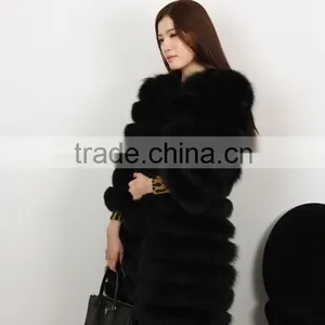 Hot Selling Black Fox Fur Coat for Women Winter thumbnail-3