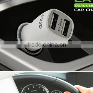Hot Sellling 5v 2a Dual Usb Output Universal Mini Car Charger for Ipad and Mobile Phone thumbnail-5