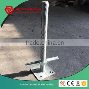 24'' Galvaznied Screw Jack Base With Small Angle Holes for American Style Frame Scaffold thumbnail-1
