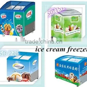 235L 325L Commercial Display Freezer Glass Door Chest Freezer thumbnail-1