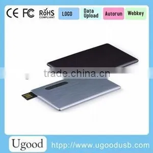 Super Slim Metal Card USB Drive, Universal Hot With Real Capacity Flash Memory, Customized Logo Bulk Cheap USB Disk thumbnail-1