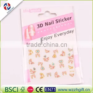 New Gold Silver Fashion Style Water Transfer Stickers 3D Design DIY Nail Art Decorations Nail Sticker Nail Decal thumbnail-1