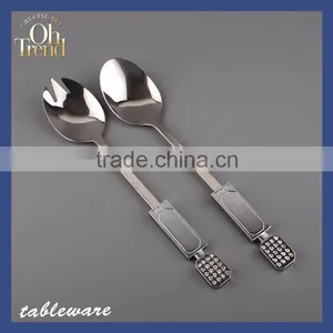 SH - Brilliant Silver Spoon & Fork Set, Good Quality Sample Free Flatware Wholesale Stainless Steel Cutlery Set thumbnail-3