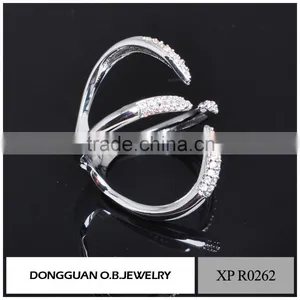 Fashion Gemstone White Gold Ring 925 Silver Adjustable Ring Design Jewelry On Wholesale thumbnail-3
