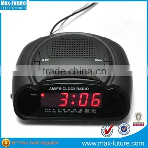 0.6'' Red LED Digital Alarm Clock With Portable AM/FM Radio thumbnail-3