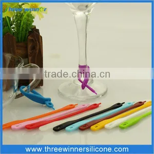Suction Cup Wine Glass Marker Silicone Promotional Wine Markers thumbnail-4