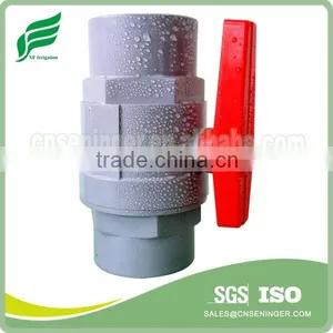 PVC TWO PIECES BALL VALVE(ABS HANDLE) thumbnail-1
