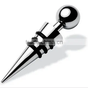 New Design Zinc Alloy Hollow Round Wine Bottle Stopper Wine Preservation Wine Stopper thumbnail-1
