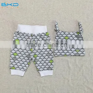 BKD Newborn Pants and Hat 100% Organic Cotton Infant Clothing Set thumbnail-1