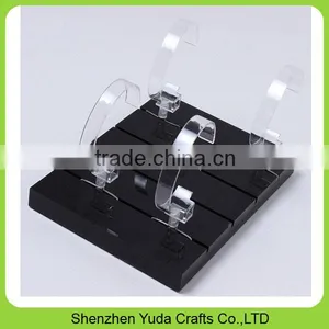 Glossy Black Painted Wooden Wrist Watches Display, MDF Watch Stand Holder thumbnail-4