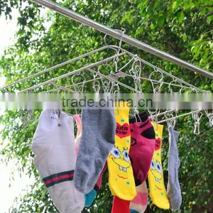 Stainless Steel Clip and Drip Hanger With 26 Clips Clothes Drying Rack and Hanger/clip thumbnail-2