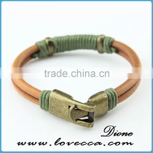 Hot Sale Fashion Turkish Jewelry Charm Leather Bracelet With IP Plating thumbnail-2