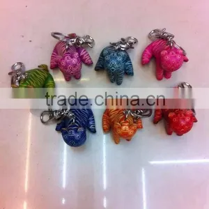 Wholesale Promotion Personal Handmade Soft Leather Animal Key Chain thumbnail-3