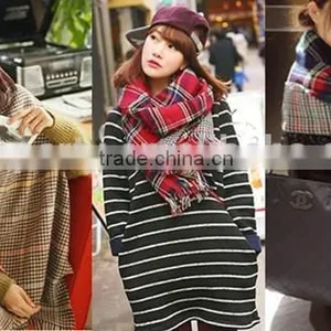 81310122 2015fashion Women Grid Long Tippet thumbnail-2