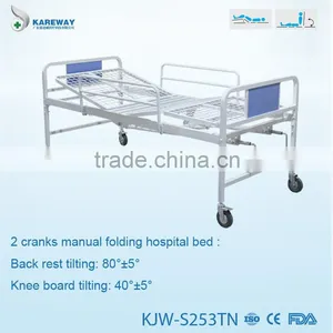 Cheaper Double Crank Hospital Stainless Steel Beds ce Apporved thumbnail-2
