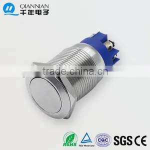 QN19-L4 19mm Momentary|Latching Flat Head Screw Pin Terminal Waterproof Metal Push Button Switch thumbnail-1