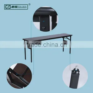 China Manufacturer Wooden Steel Base Folding Conference Table thumbnail-6