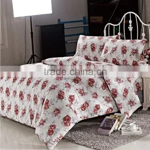 100% Polyester Fabric Brushed Frbric With Floral Printing for Bedsheet Home Textile thumbnail-1