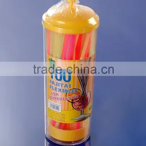 100pcs Pvc Boxed Fantistic Flexible Drink Straw thumbnail-4