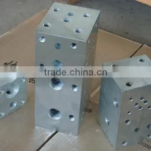 Custom Made Anodized Aluminum Hydraulic Manifold Blocks thumbnail-1