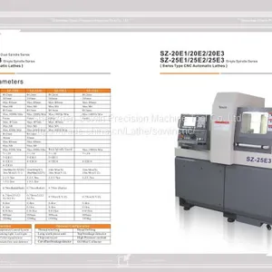 SZ-20E SIngle Spindles Swiss Type Automatic Lathe Sliding Head Screw Machine thumbnail-2