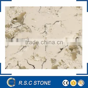 Beige Color Artificial Quartz Stone Vanitytop With Competitve Price thumbnail-1