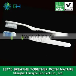 Biodisposable Material Fully Biodegradable Pla Toothbrush ---eco-friendly Material PLA Plastic Toothbrush thumbnail-1