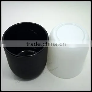300ml 10oz Glass Candle Holders Matte Color Glass Candle Jars With Lid thumbnail-3
