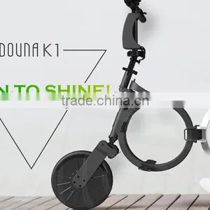 Super Cool Foldable Douna K1 Light Mini Portable Electric Bicycle With Lithium thumbnail-1