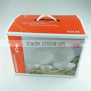 32PCS Glass Dinnerware Set With Color Box in Stock thumbnail-2