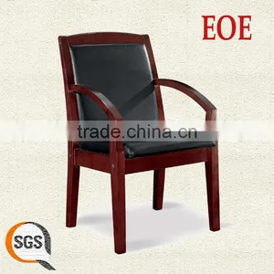 Wood Chair Vietnam Conference Chair Leather Wooden Frame Meeting Room Chair thumbnail-1